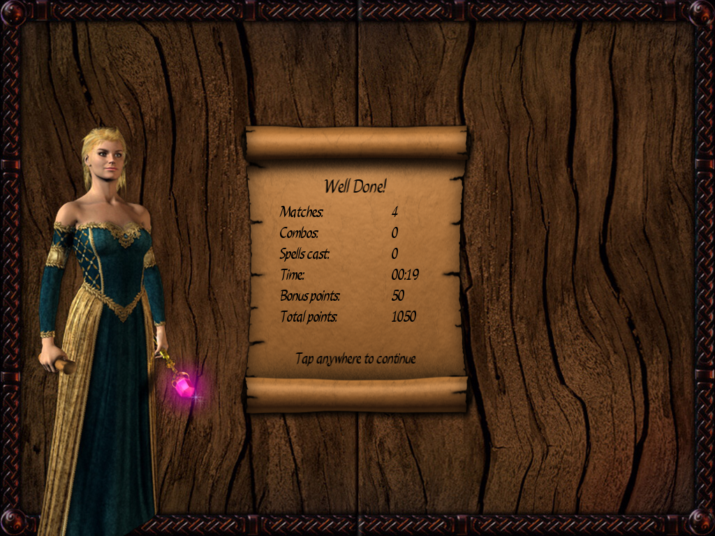 Runes of Avalon (iPad) screenshot: I cleared the level