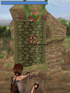 Lara Croft: Tomb Raider - Legend (Symbian) screenshot: Using grappling hook in Ghana