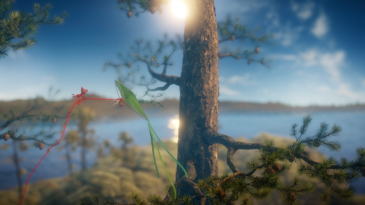 Unravel (Windows) screenshot: You can control the kite in this section