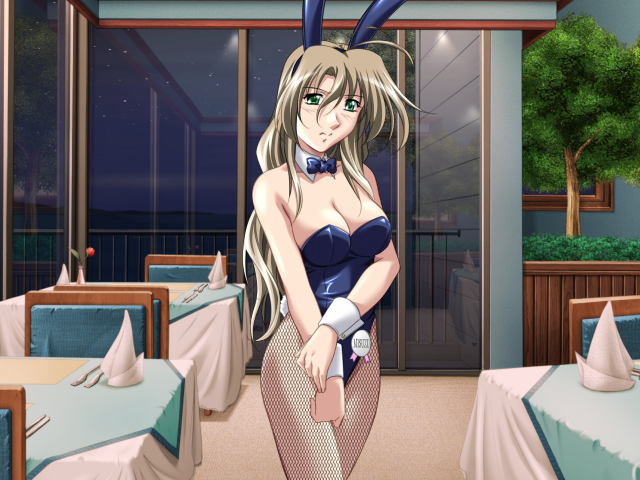 Do You Like Horny Bunnies? 2 (Windows) screenshot: Misuzu in her bunny costume