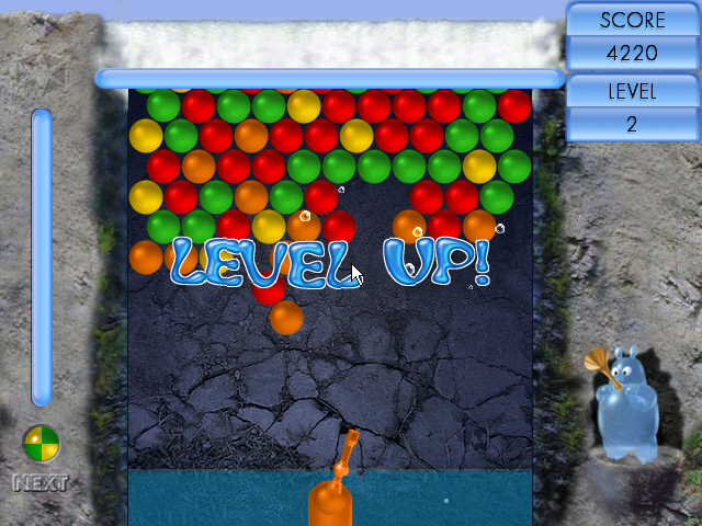 Aqua Bubble (Windows) screenshot: Level completed