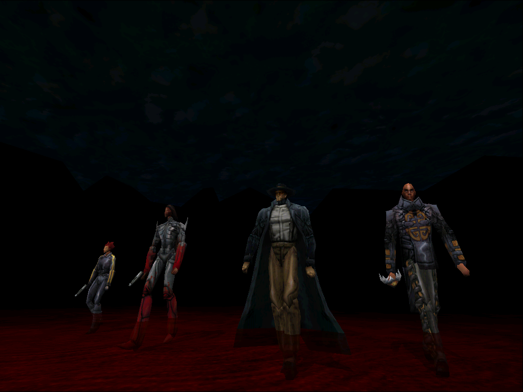 Blood II: The Chosen (Windows) screenshot: Caleb and his team "The Chosen"