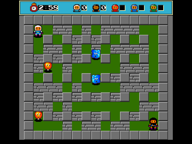 Bomberman (Amiga) screenshot: Multiplayer Battles