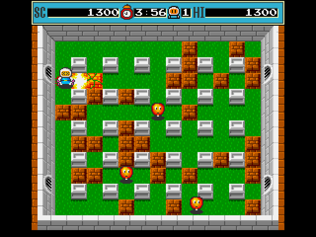Bomberman (Amiga) screenshot: You can blow yourself up if your not careful