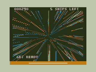 Hyper Zone (TRS-80 CoCo) screenshot: Getting Ready for the Next Stage