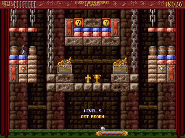 Bricks of Camelot (Windows) screenshot: Begin of Castle Level 5