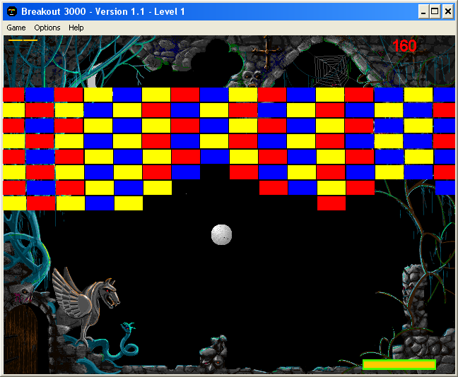 Breakout 3000 (Windows 3.x) screenshot: Level 1