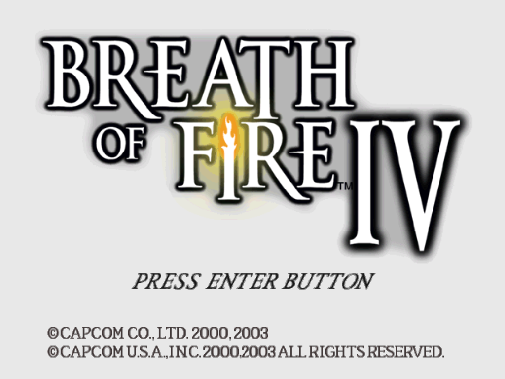 Breath of Fire IV (Windows) screenshot: Windows title screen