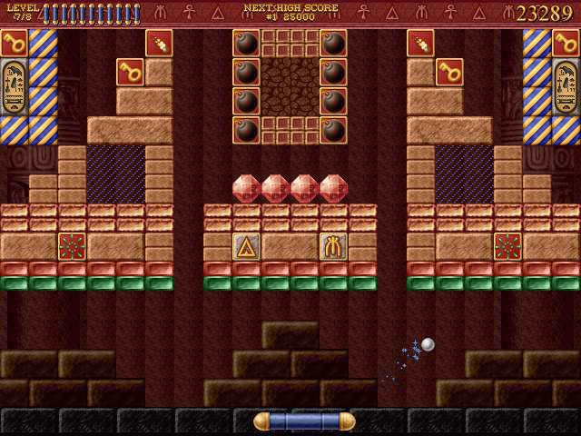 Bricks of Egypt (Windows) screenshot: Level Pack 1 - Level 7