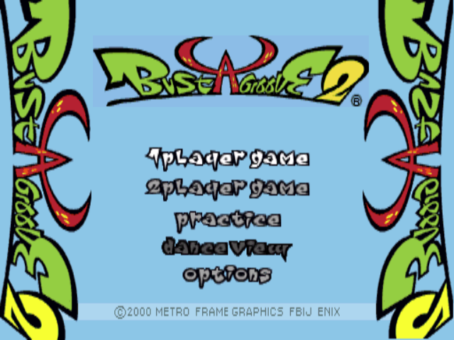 Bust a Groove 2 (PlayStation) screenshot: Main Menu