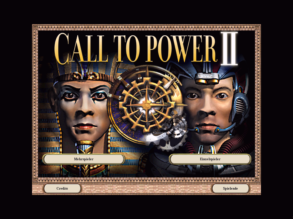 Call to Power II (Windows) screenshot: Title screen - Singleplayer/Multiplayer selection