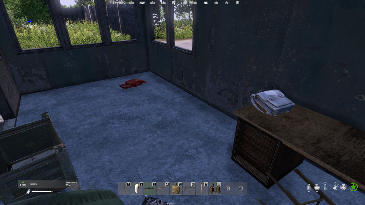 DayZ (Windows) screenshot: Loot can be found throughout DayZ in various kinds of buildings