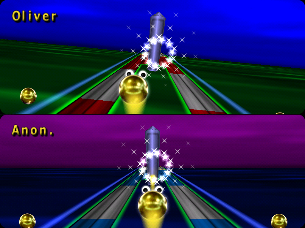 Chromadrome (Windows) screenshot: Two Player Racing Mode