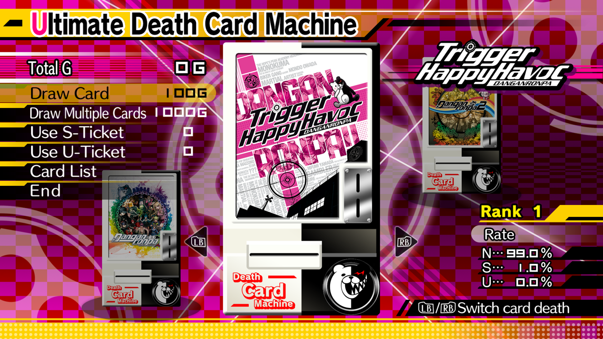 Danganronpa V3: Killing Harmony (Windows) screenshot: Spend your cash to draw more powerful cards (students)