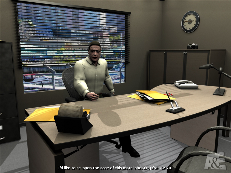 Cold Case Files (Windows) screenshot: This is your boss. He can give you information and help