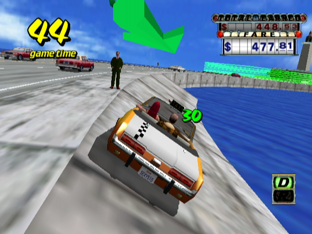 Crazy Taxi (GameCube) screenshot: To the lighthouse!