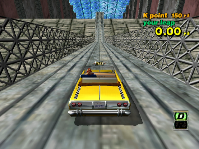 Crazy Taxi (GameCube) screenshot: Crazy Jump Contest
