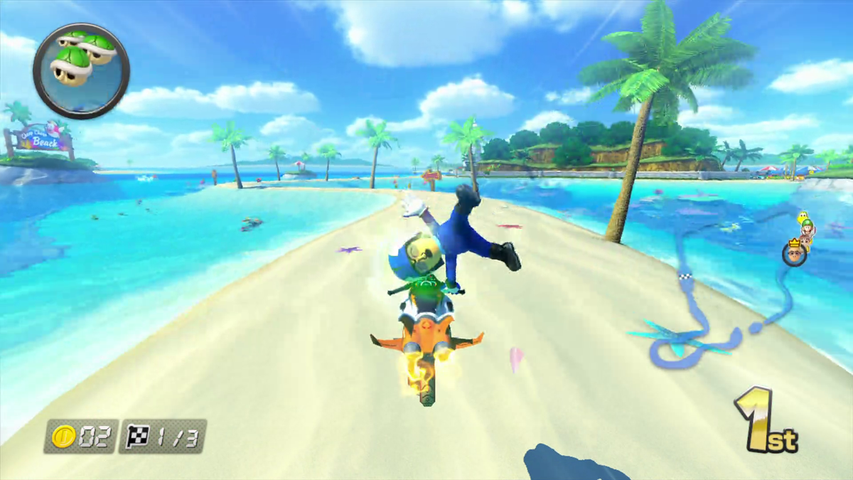 Mario Kart 8 (Wii U) screenshot: Stunt Boost