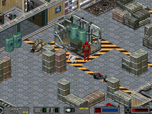 Crusader: No Regret (DOS) screenshot: Destroy the environment to find hidden crates.