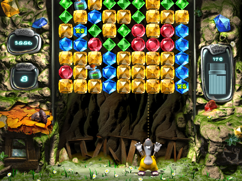 Diamond Drop (Windows) screenshot: Begin Level 8