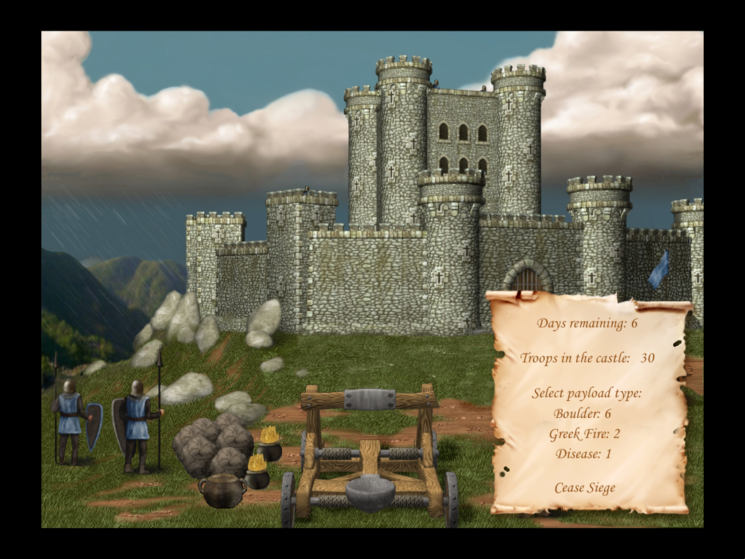 Defender of the Crown: Digitally Remastered Collector's Edition (Windows) screenshot: Laying siege to a Saxon castle