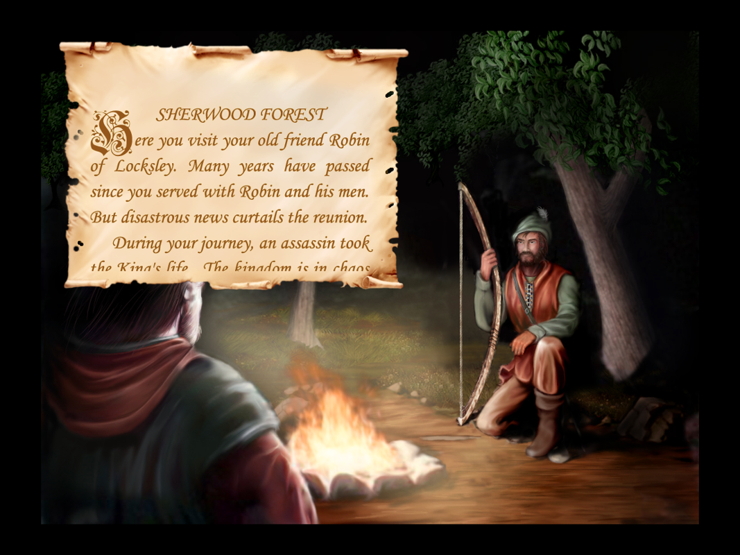 Defender of the Crown: Digitally Remastered Collector's Edition (Windows) screenshot: Introduction: Meeting with Robin Hood