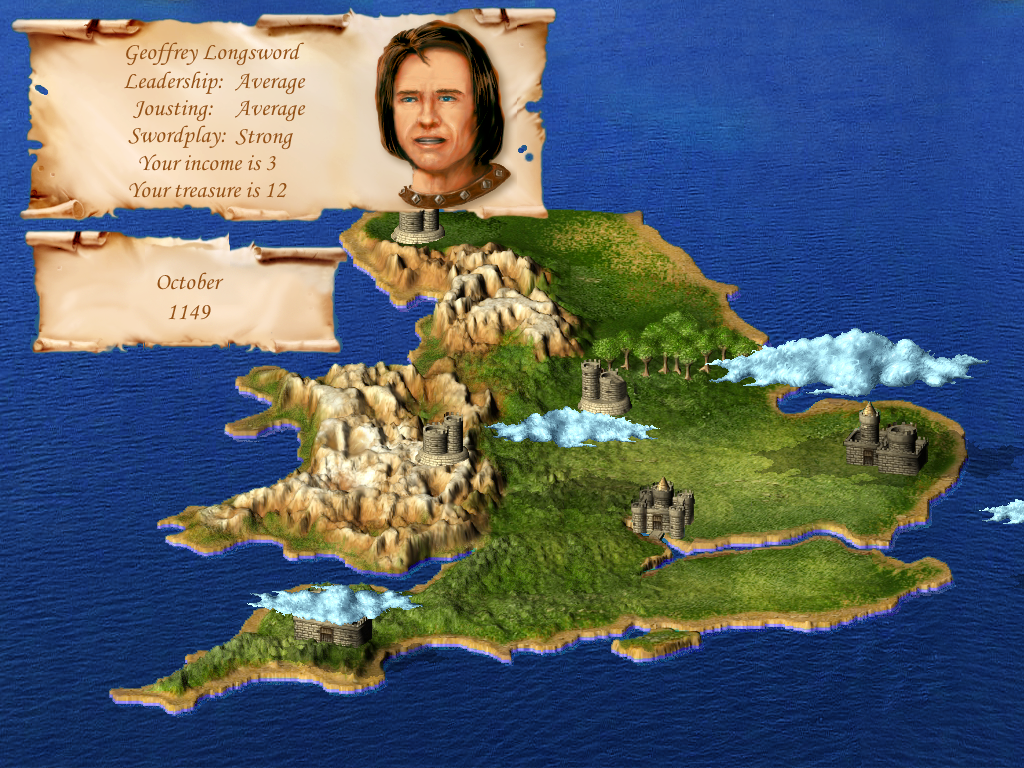 Defender of the Crown: Digitally Remastered Collector's Edition (Windows) screenshot: Overview of England