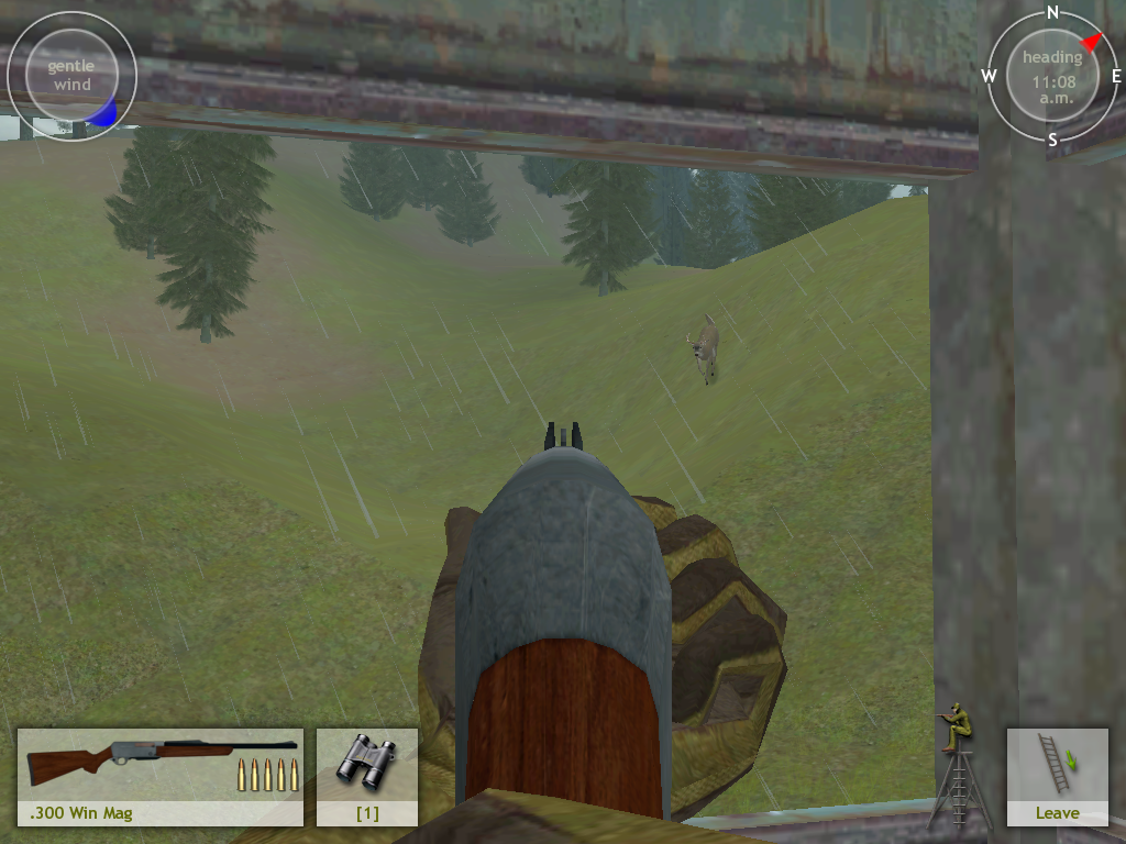 Hunting Unlimited 3 (Windows) screenshot: Here he comes... I wish I had a scope, though... I hate aiming through sights