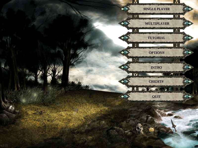 Disciples II: Dark Prophecy (Windows) screenshot: Main Menu