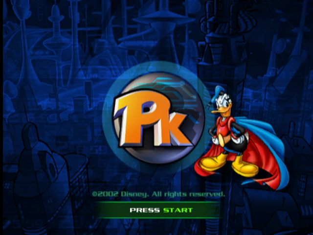 Disney's PK: Out of the Shadows (GameCube) screenshot: Title Screen