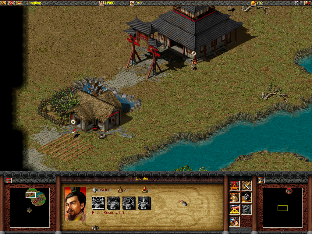 Dragon Throne: Battle of Red Cliffs (Windows) screenshot: Building a base