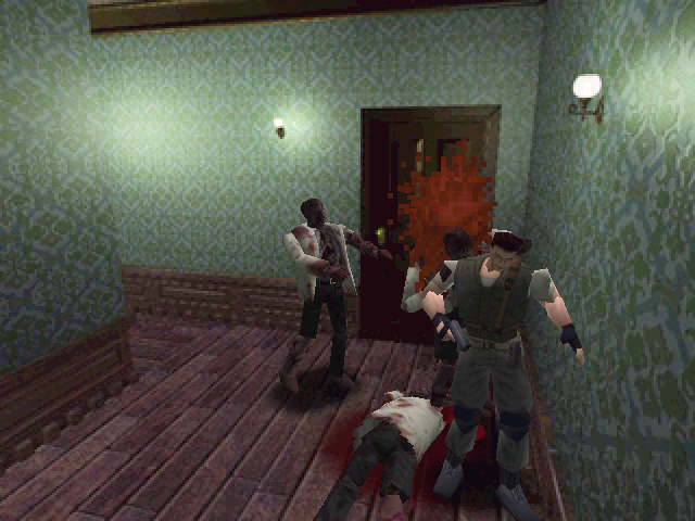 Resident Evil (Windows) screenshot: Living dead is hungry all the time