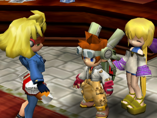 Evolution Worlds (GameCube) screenshot: A cutscene: meeting Pepper for the first time