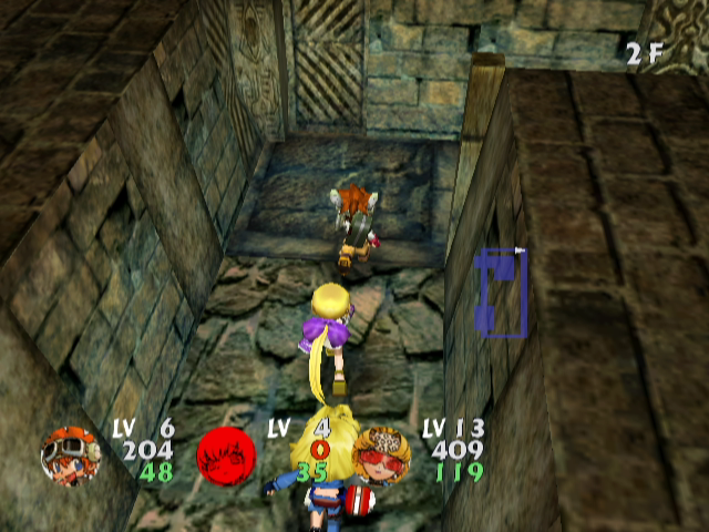 Evolution Worlds (GameCube) screenshot: Exploring a dungeon