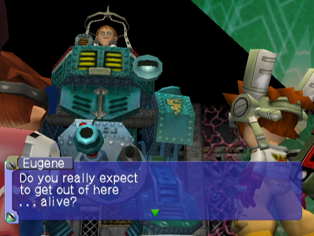 Evolution Worlds (GameCube) screenshot: Get out alive? I was hoping to...