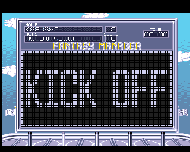Fantasy Manager: The Computer Game (Amiga) screenshot: Kick Off