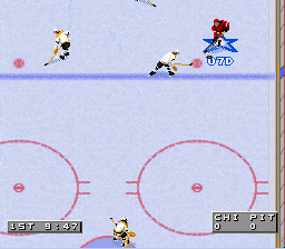 NHL 96 (SNES) screenshot: On the attack