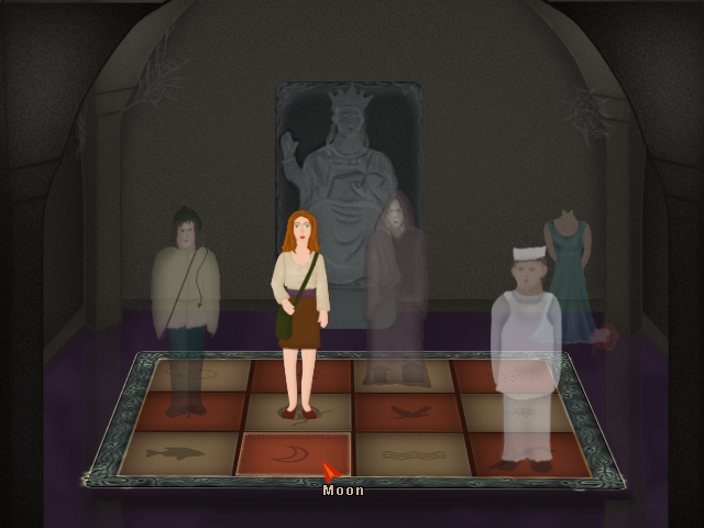 Five Magical Amulets (Windows) screenshot: One of the trickiest parts of the game - the chessroom puzzle