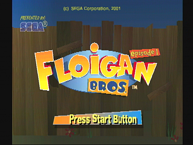 Floigan Bros.: Episode 1 (Dreamcast) screenshot: Title Screen