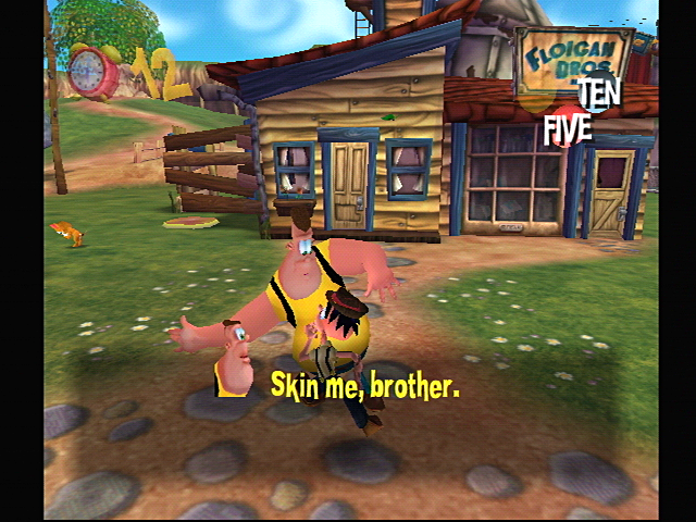 Floigan Bros.: Episode 1 (Dreamcast) screenshot: Playing High-Five