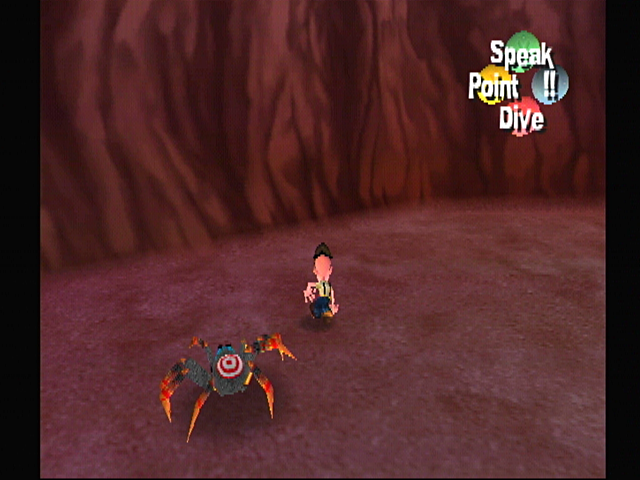 Floigan Bros.: Episode 1 (Dreamcast) screenshot: Spider! Run away!