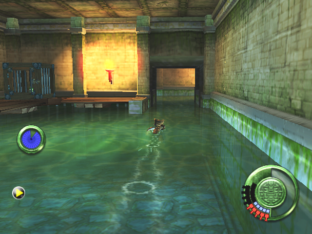 Legend of Kay (PlayStation 2) screenshot: Sewer system in the crocodile temple