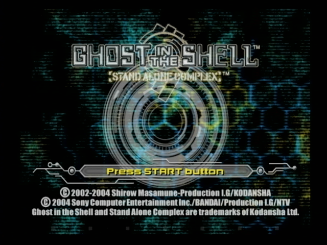Ghost in the Shell: Stand Alone Complex (PlayStation 2) screenshot: Title and main menu