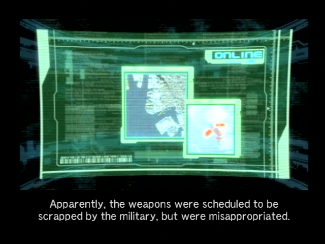Ghost in the Shell: Stand Alone Complex (PlayStation 2) screenshot: Mission overview