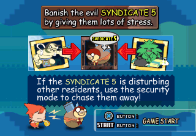 One Piece Mansion (PlayStation) screenshot: Instructions on how to take care of Syndicate 5