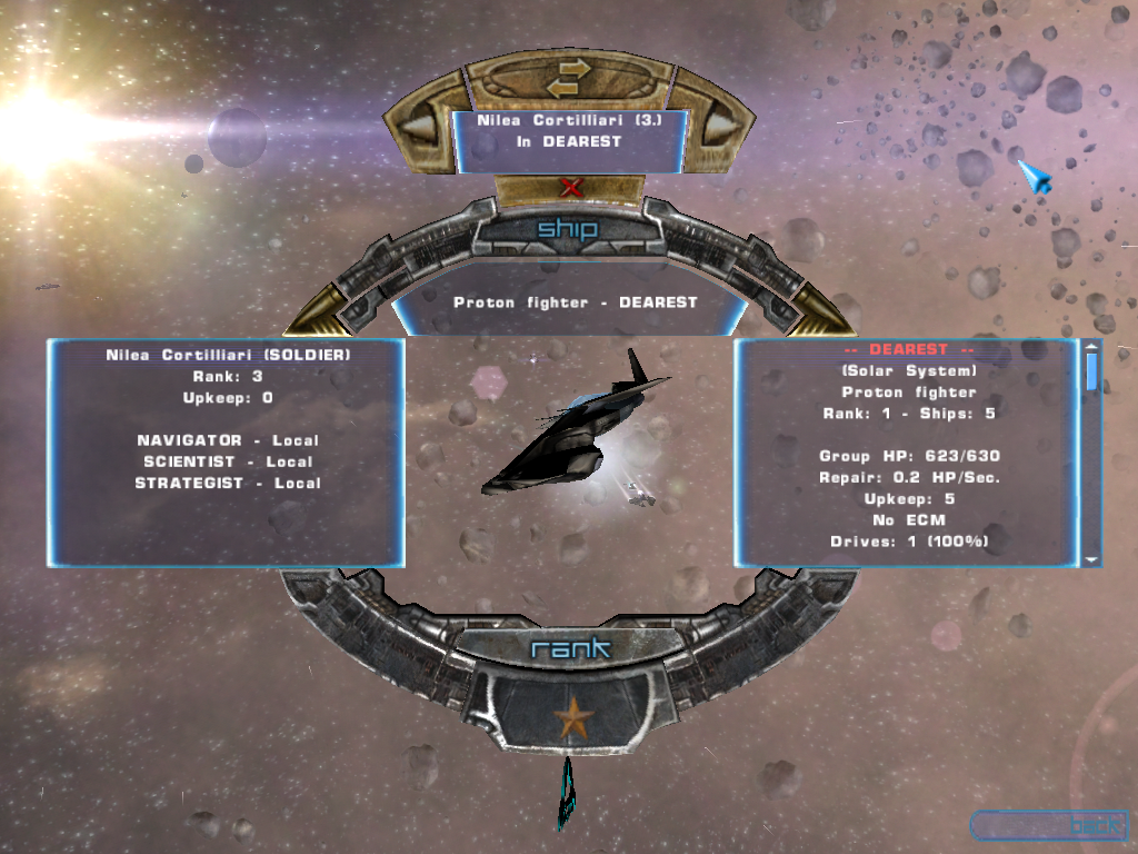 Hegemonia: Legions of Iron (Windows) screenshot: View information about any ships or bases
