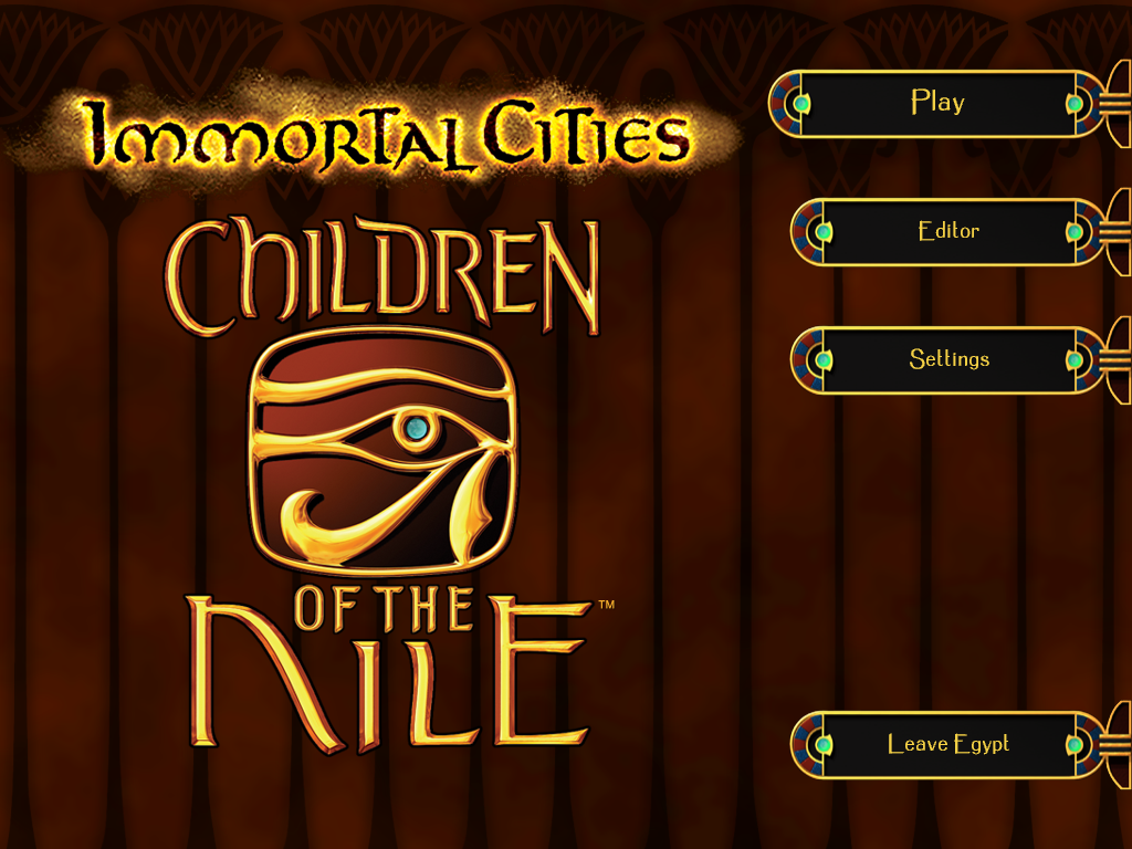 Immortal Cities: Children of the Nile (Windows) screenshot: Main Menu