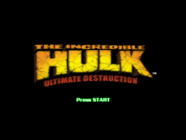 The Incredible Hulk: Ultimate Destruction (GameCube) screenshot: Title Screen