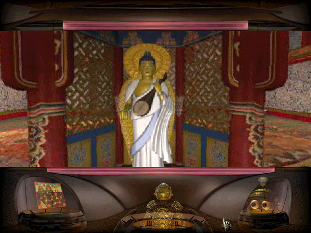 The Journeyman Project 3: Legacy of Time (Windows) screenshot: Inside the monastery, Shangri-La.