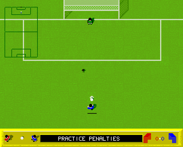 Kick Off (Amiga) screenshot: Penalty Practise